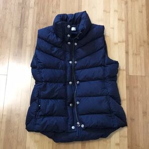 Navy J Crew Puffer Vest
